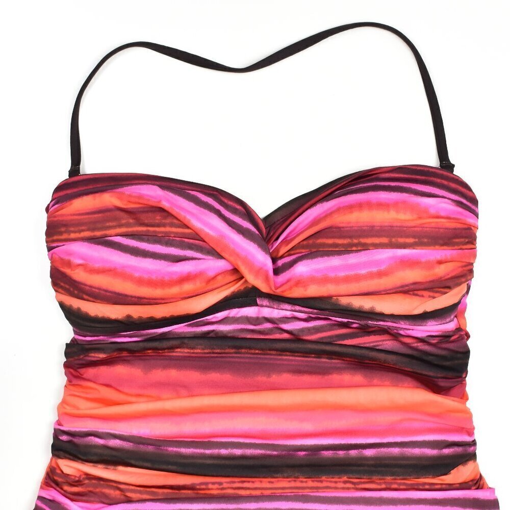 La Blanca Island Goddess Ruched Front Bandeau Swimsuit - 10 - Picture 3 of 9